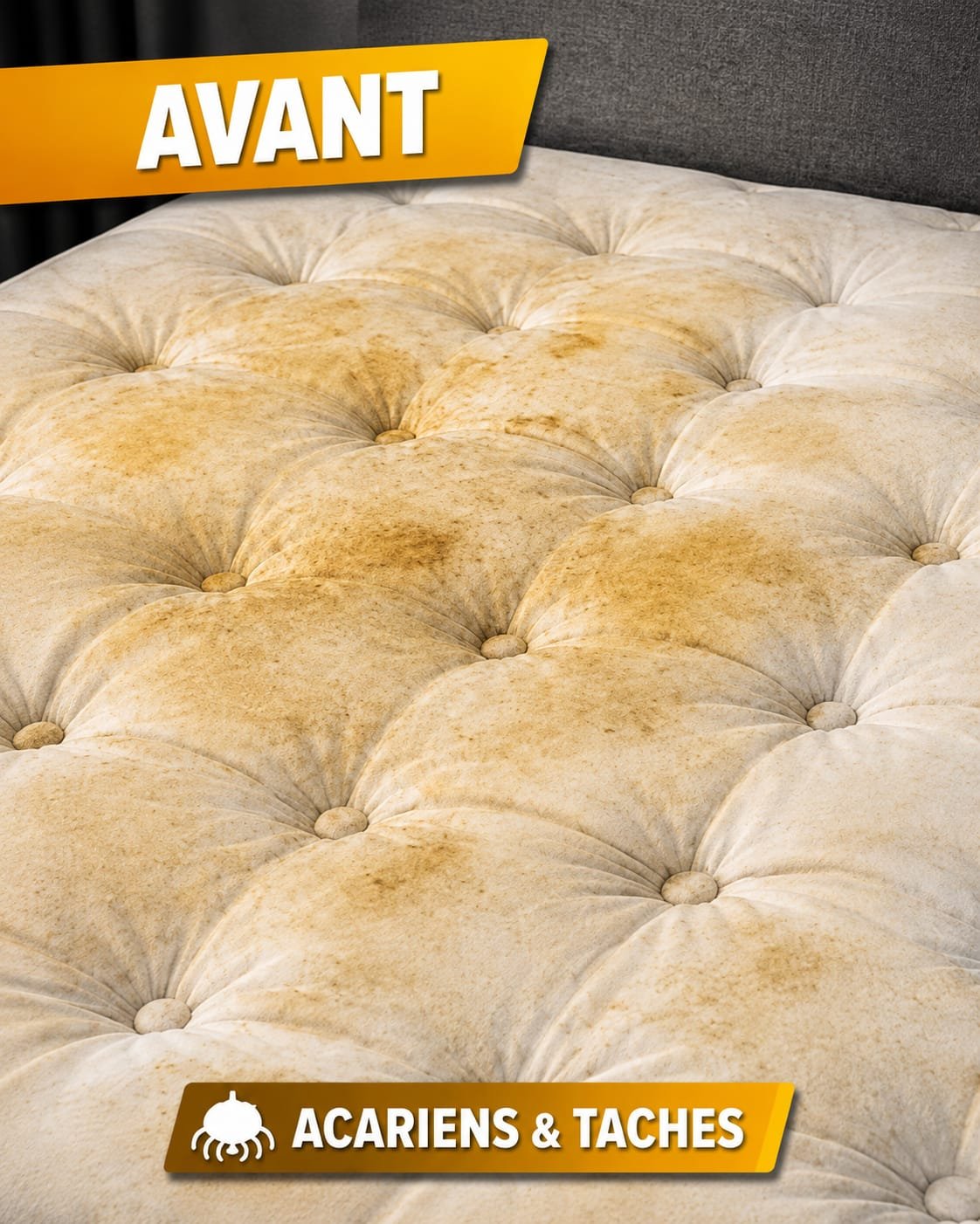 Avant – Nettoyage de matelas